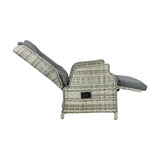 Positano Lux Rattan Wicker Outdoor Lounger Set | Weather Resistant Garden Patio Furniture | Adjustable Cushioned Lounger Sets