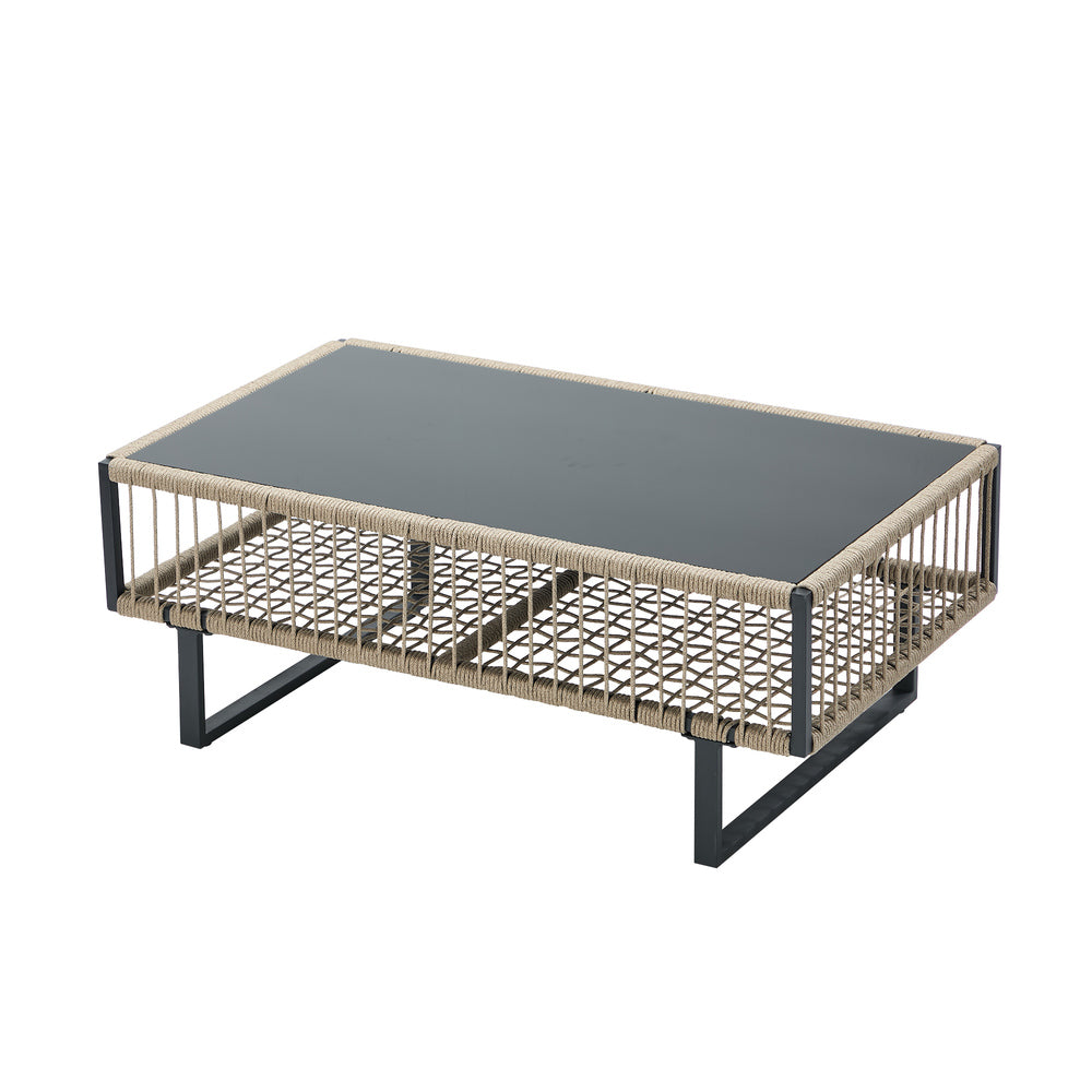 Surra Modern Cushioned Outdoor Sofa Set with Table | Soft Durable Outdoor Seating Furniture Set