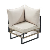 Surra Modern Cushioned Outdoor Sofa Set with Table | Soft Durable Outdoor Seating Furniture Set