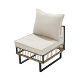 Surra Modern Cushioned Outdoor Sofa Set with Table | Soft Durable Outdoor Seating Furniture Set