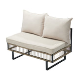 Surra Modern Cushioned Outdoor Sofa Set with Table | Soft Durable Outdoor Seating Furniture Set