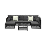 Palermo High Quality Wicker Outdoor Lounge Set | 4 or 6 Seater Modern Rattan Lounge Set with Table