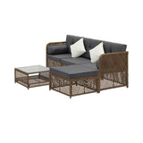 Palermo High Quality Wicker Outdoor Lounge Set | 4 or 6 Seater Modern Rattan Lounge Set with Table