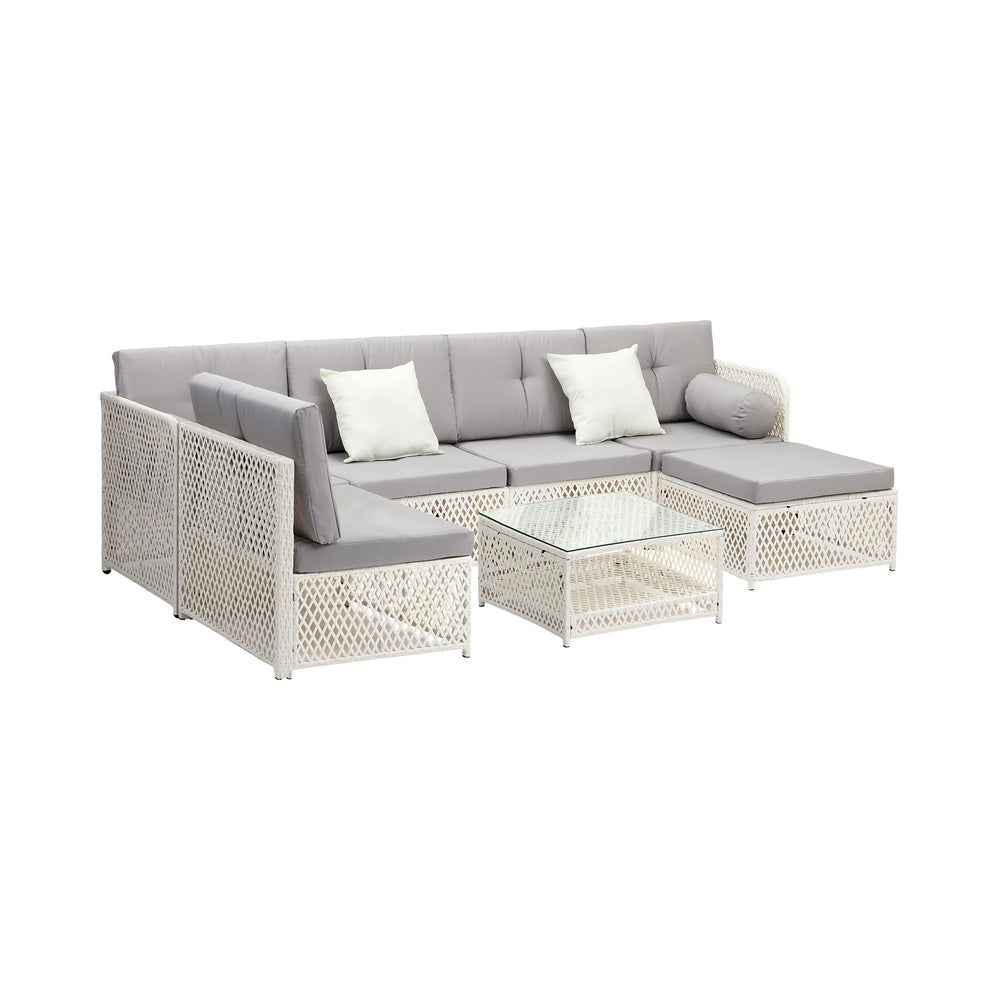 Palermo High Quality Wicker Outdoor Lounge Set | 4 or 6 Seater Modern Rattan Lounge Set with Table