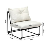 Set of Two Azzuro Plush Cushioned Weatherproof Outdoor Lounge Chairs | Super Comfy Outdoor Sofa Chairs