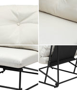 Set of Two Azzuro Plush Cushioned Weatherproof Outdoor Lounge Chairs | Super Comfy Outdoor Sofa Chairs