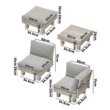 Milano Luxe Wooden Outdoor Lounge Set with Table | Modern Soft Extra Wide Cushions Outdoor Sofa Set