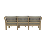 Playa Orsini Wooden Outdoor Lounge Set with Table | Modern Grey Cushion Outdoor Lounge Set