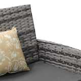 Terraza Premium Wicker Rattan 4pc Outdoor Furniture Set | 4 Piece Outdoor Lounge and Table Patio Set