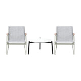 Blanco Nuovo Modern Designer Outdoor Set | 3,4 or 5 Piece White Patio Lounge Table Chair Setting