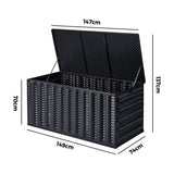Forte 680L Extra Large Weatherproof Outdoor Storage Box | Foldable Pool Garden Storage Box