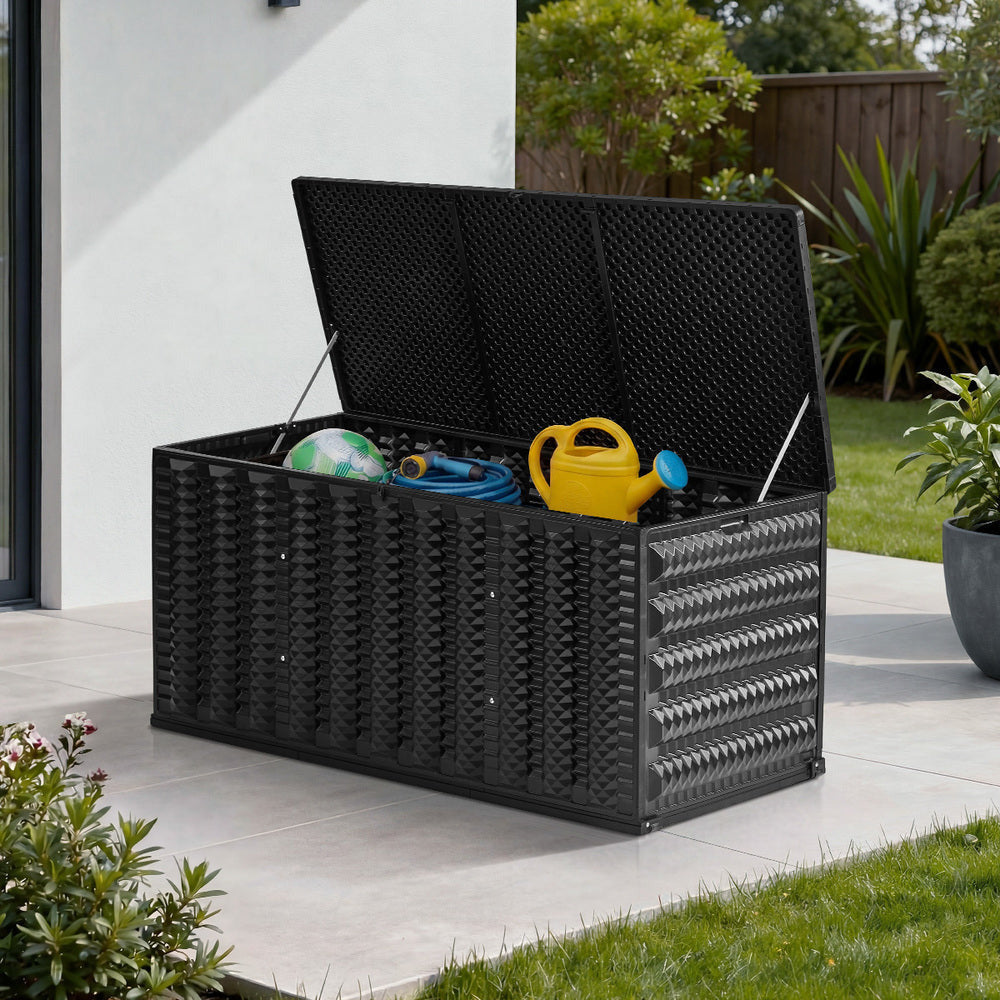 Forte 680L Extra Large Weatherproof Outdoor Storage Box | Foldable Pool Garden Storage Box