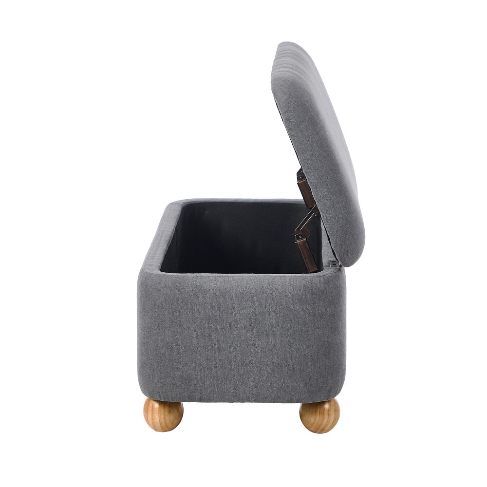 Taledo Two in One Ottoman Storage Box and Seating Bench | Cushioned Soft Boucle or Fabric Blanket Box