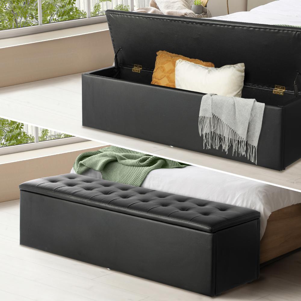 Premium Two in One Ottoman Storage Box and Seating Bench | Blanket Box