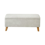 Parisi Two in One Ottoman Storage Box and Seating Bench | Cushioned Soft Velvet Ripple Blanket Box