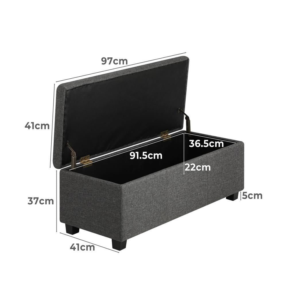 Premium Two in One Ottoman Storage Box and Seating Bench | Blanket Box