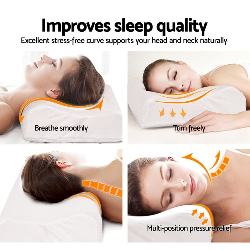 Set of Two Essezna Natural Latex Airmax Pillows | Contour 2 Position Support Pillows