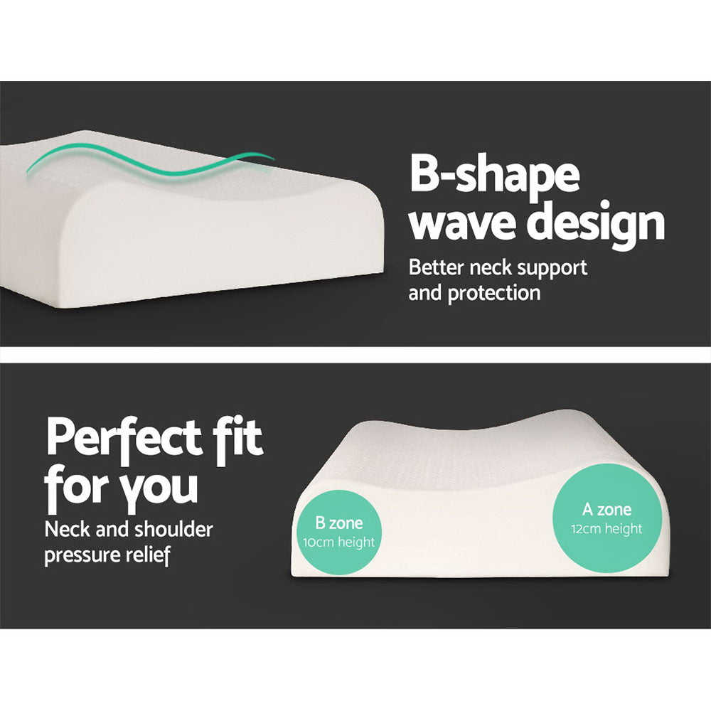 Set of Two Essezna Natural Latex Airmax Pillows | Contour 2 Position Support Pillows
