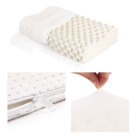 Two Essenza Pure Latex Multi Support Breathable Pillows | 3 Zone Massage Latex Pillows
