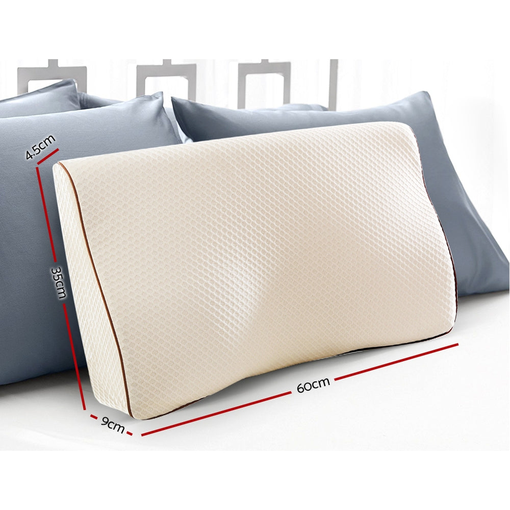 Nuvola Luxury Multi Position Neck Support Pillow | Memory Foam Butterfly Shape Pillow in Beige