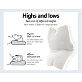 Nuvola Luxury Multi Position Neck Support Pillow | Memory Foam Butterfly Shape Pillow in Beige