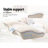 Nuvola Luxury Multi Position Neck Support Pillow | Memory Foam Butterfly Shape Pillow in Beige