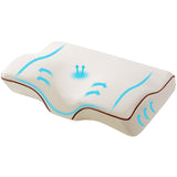 Nuvola Luxury Multi Position Neck Support Pillow | Memory Foam Butterfly Shape Pillow in Beige