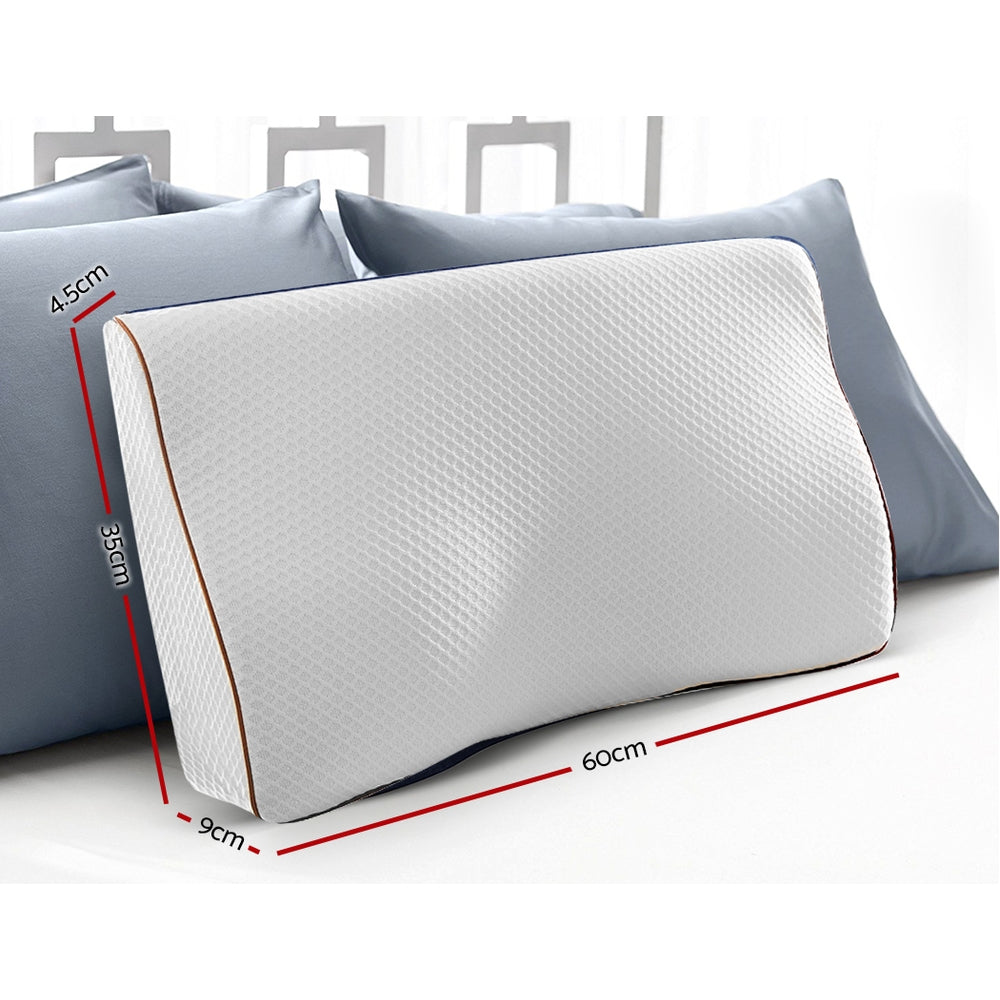 Nuvola Luxury Multi Position Neck Support Pillow | Memory Foam Butterfly Shape Pillow in Grey