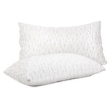 Two Essenza King Size Gel Infused Memory Foam Pillows | Hypo Allergenic Extra Large Support Pillows