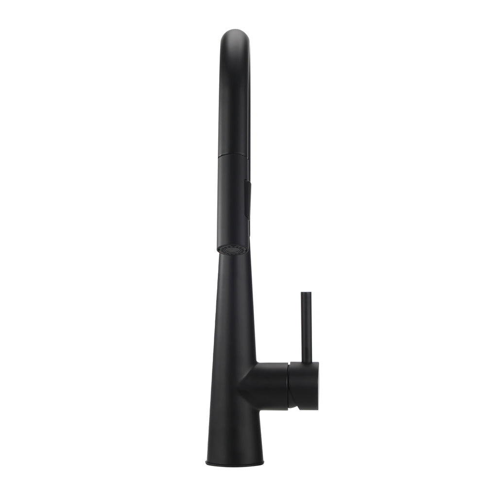 Miazzi Quality Pull Out Kitchen Mixer Tap in Black or Gun Metal | WELS 6 Kitchen Mixer Spray Faucet