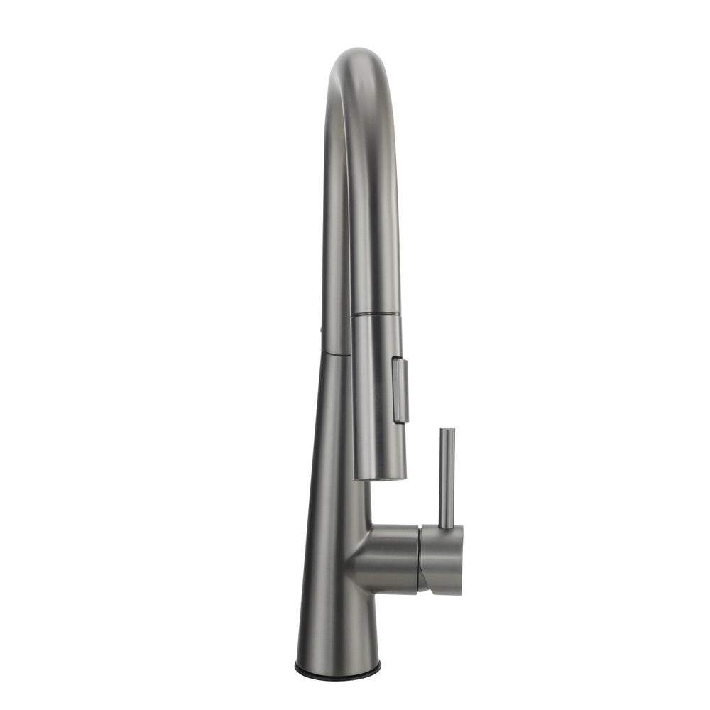 Miazzi Quality Pull Out Kitchen Mixer Tap in Black or Gun Metal | WELS 6 Kitchen Mixer Spray Faucet