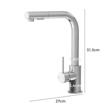 Super High Quality Pull Out Kitchen Mixer Tap in Black or Chrome | WELS 6 Kitchen Mixer Spray Faucet