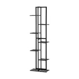 Natura 7 or 12 Tier Black Bamboo Plant Stand Tower | Multi Level Plant Flower Pot Shelf Rack Décor Stand