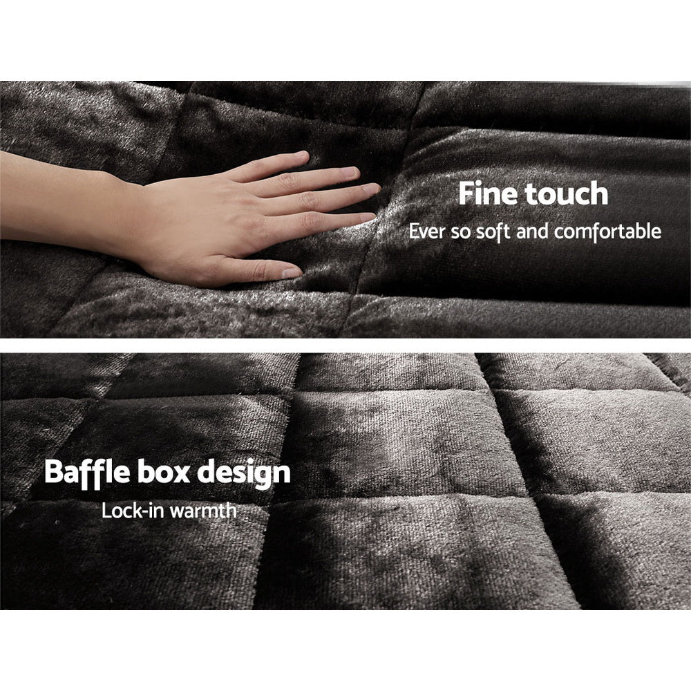 Nuvola Soft Touch Faux Mink Thermal 500GSM Comforter Set | 3pc Ultra Warm Bedding Quilt Set