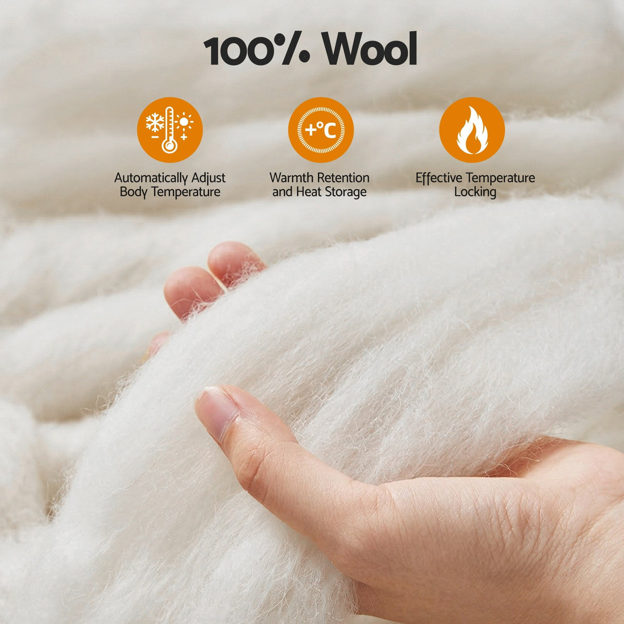 Super Luxury Extra Warm 800GSM 100% Wool Quilt | Cotton Cover Thick Cosy Ultra Warm Wool Doona