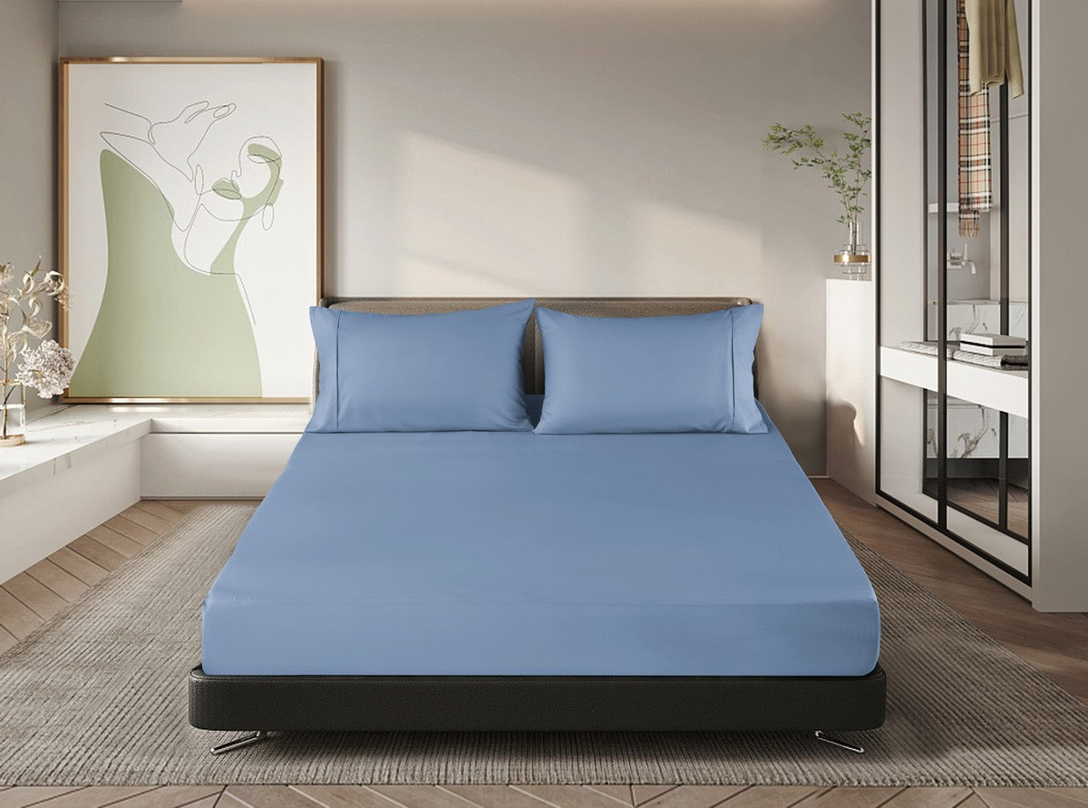 Ramesses Premium Cooling 100% Bamboo Fitted Sheet Combo Set | Deluxe Soft Cooling Bamboo Bedding