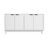 Alina Ripple Effect Modern 4 Drawer Buffet | Scandi Sideboard Storage Unit