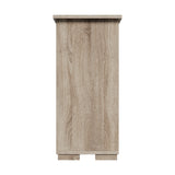 Belgrado Modern 2 Drawer Sideboard Glass Door Buffet | Contemporary Display Storage Cabinet