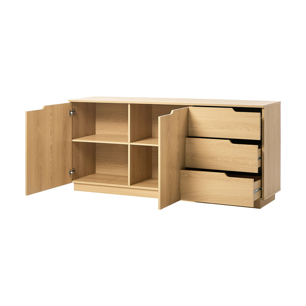 Urbino Modern 3 Draw 2 Door Storage Dresser Unit | Modern Sideboard Storage Cupboard