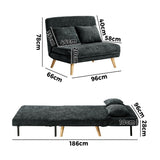 Amalfi Two In One Couch and Fold Out Sofa Bed | Versatile Adjustable Modern Sofa Chair