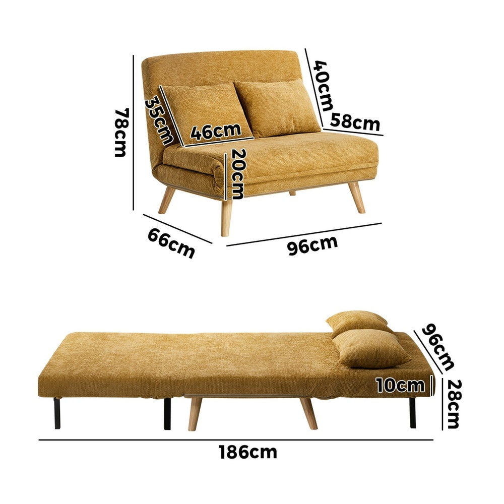 Amalfi Two In One Couch and Fold Out Sofa Bed | Versatile Adjustable Modern Sofa Chair