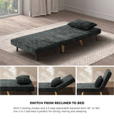 Amalfi Two In One Couch and Fold Out Sofa Bed | Versatile Adjustable Modern Sofa Chair