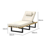 Aquino Sol Outdoor Cushioned Pool Loungers | Modern Adjustable Quality Day Bed Sun Loungers