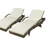 Amore Aquos Outdoor Cushioned Wicker Pool Loungers | Modern Adjustable Rattan Quality Day Bed Sun Loungers