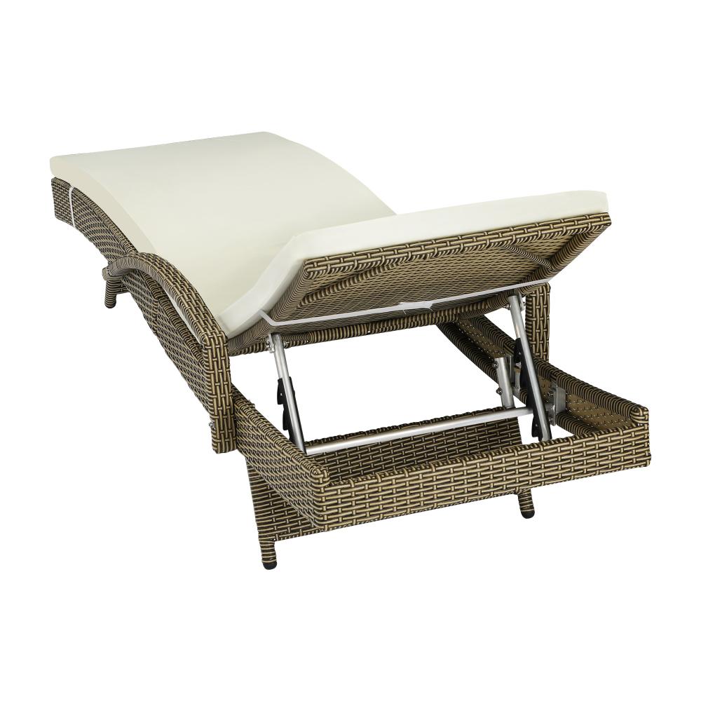 Amore Aquos Outdoor Cushioned Wicker Pool Loungers | Modern Adjustable Rattan Quality Day Bed Sun Loungers