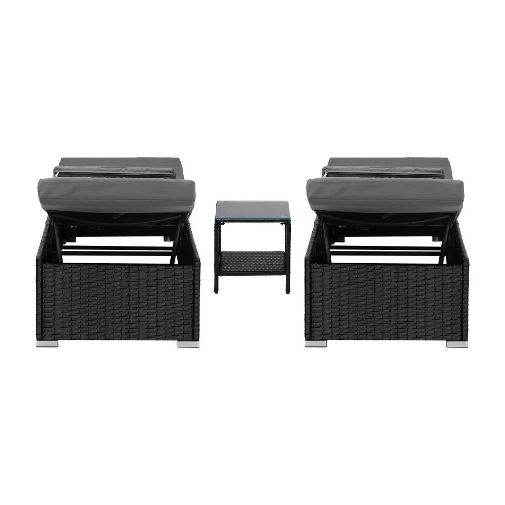 Milan High Quality Rattan Sun Lounger Day Bed | Adjustable Wicker Patio Pool Lounger