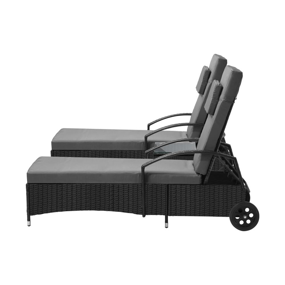 Milan High Quality Rattan Sun Lounger Day Bed | Adjustable Wicker Patio Pool Lounger