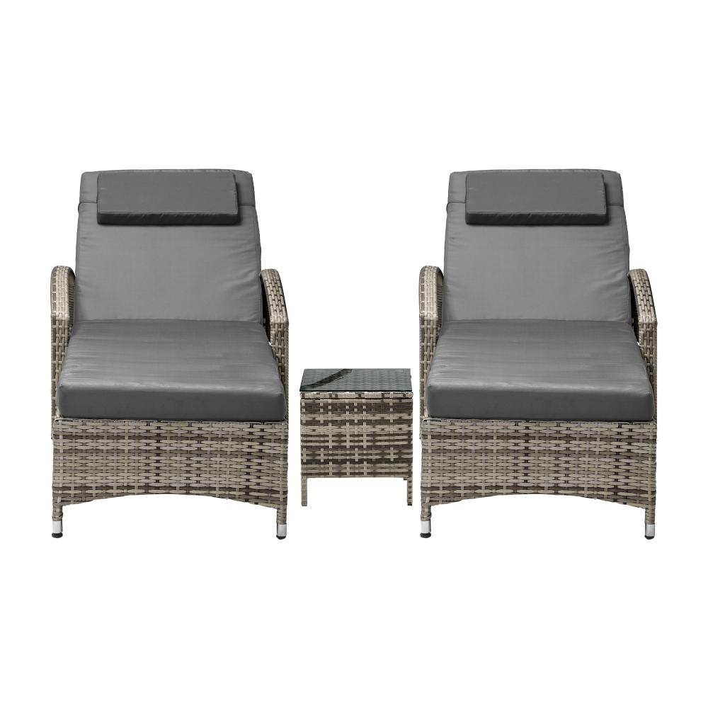 Milan High Quality Rattan Sun Lounger Day Bed | Adjustable Wicker Patio Pool Lounger