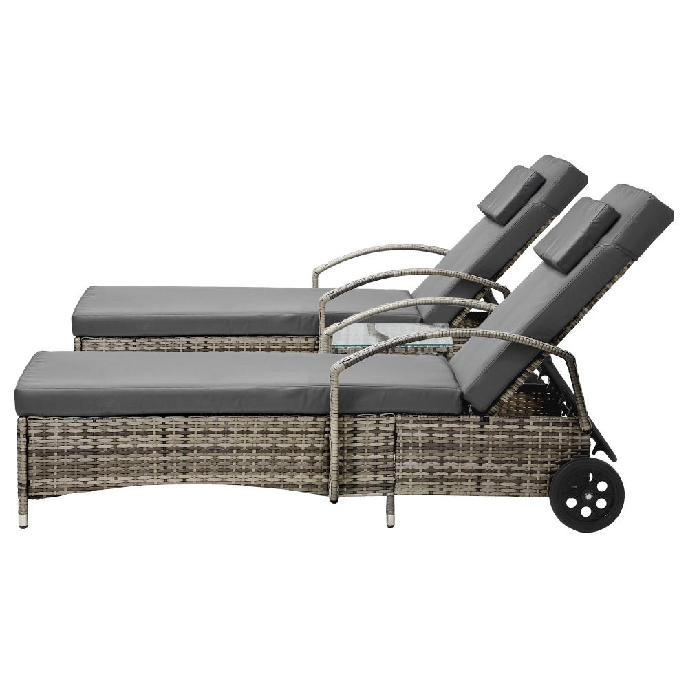 Milan High Quality Rattan Sun Lounger Day Bed | Adjustable Wicker Patio Pool Lounger