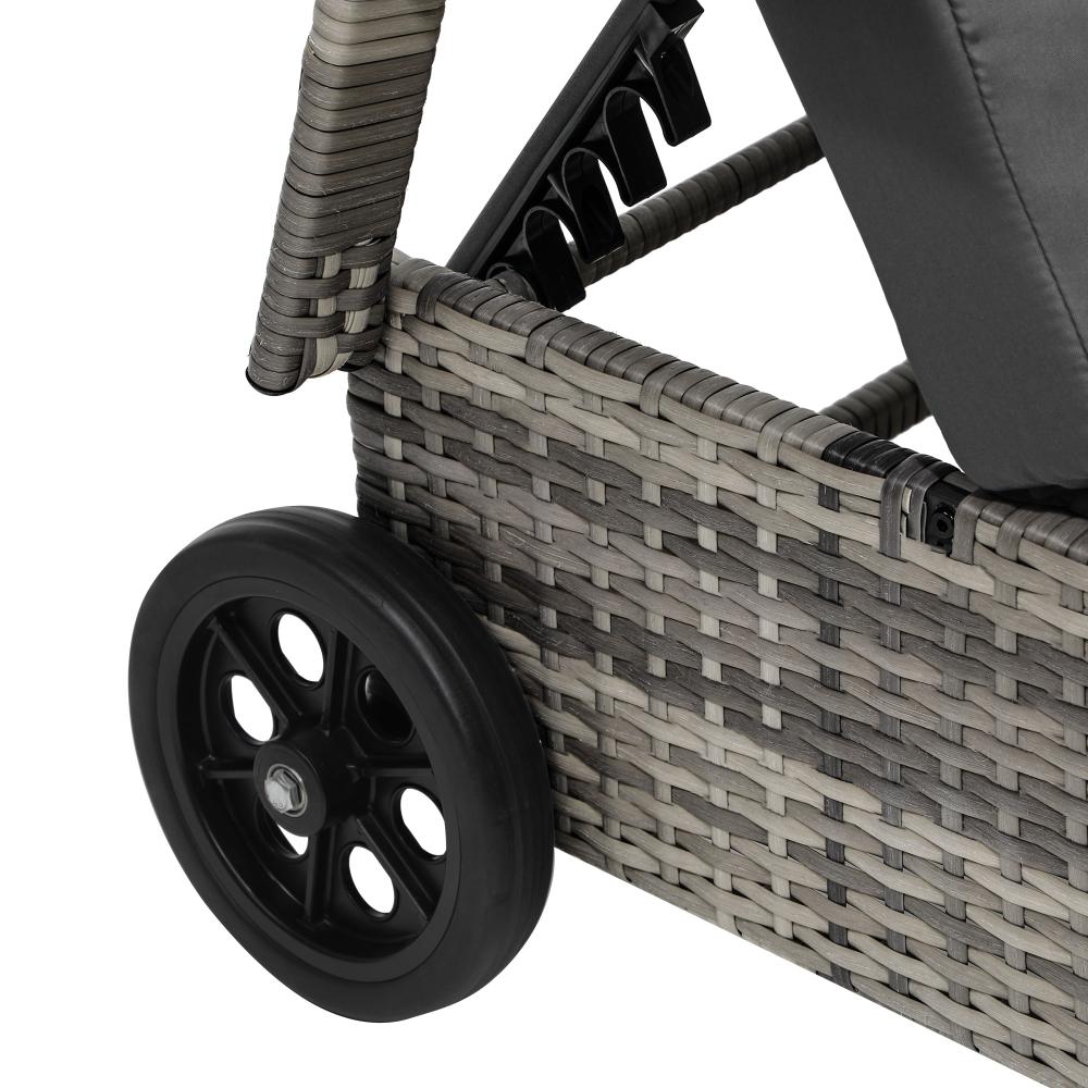 Milan High Quality Rattan Sun Lounger Day Bed | Adjustable Wicker Patio Pool Lounger